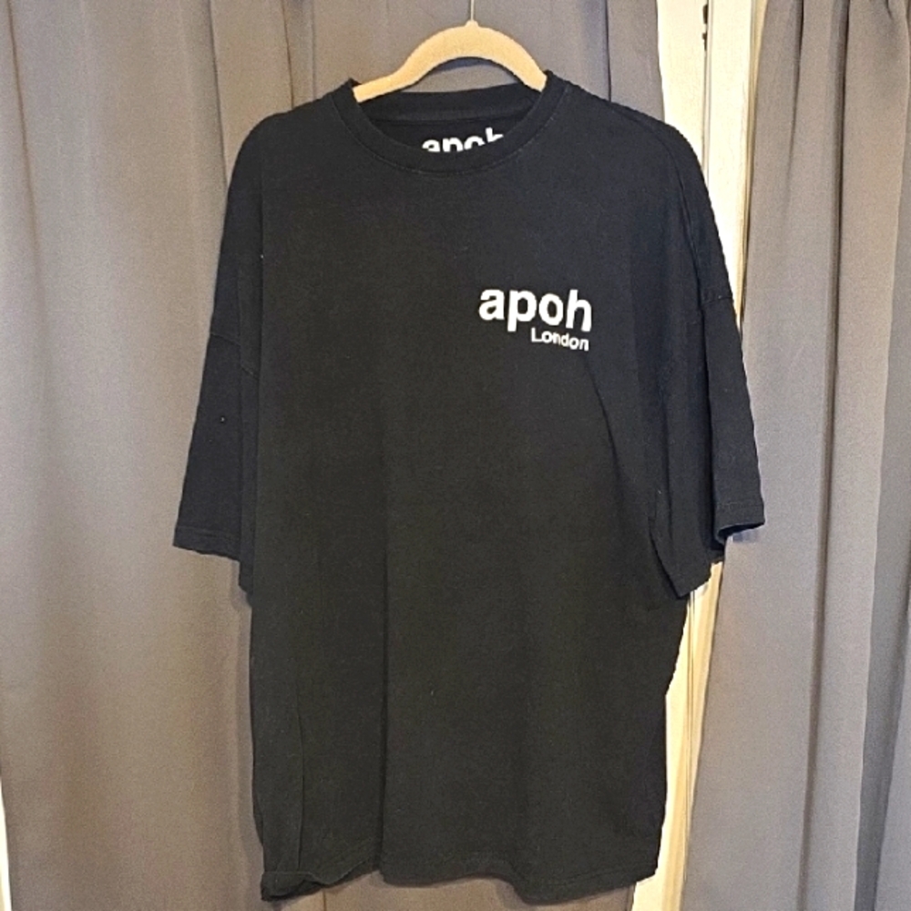 Apoh London Vangoh's "Starry Night" Graphic Black Men's‎ T-Shirt Sz XL EUC